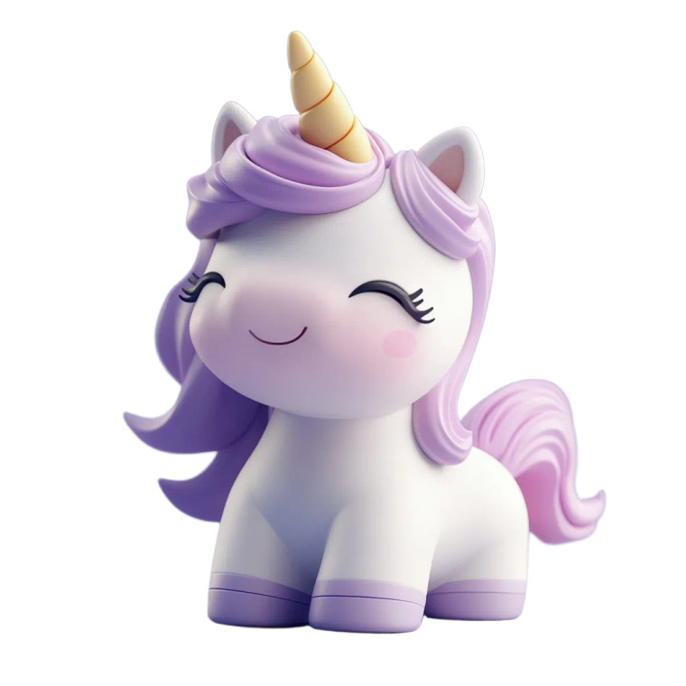 Happy Unicorn Purple Vinyl Car Decal Sticker – Waterproof & UV-Resistant 4.0"