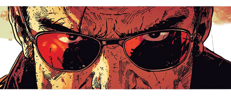 Harley Sunglasses Scar Eyebrow Vinyl Car Decal Sticker – Waterproof & UV-Resistant 9.55"