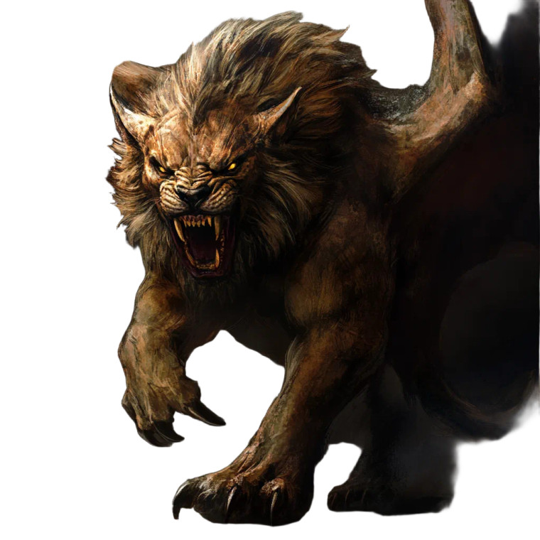 Hyperrealistic Manticore Shot Vinyl Car Decal Sticker – Waterproof & UV-Resistant 4.0"