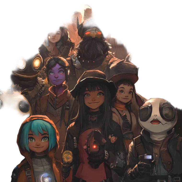 Indie Game Characters Crowd Vinyl Car Decal Sticker – Waterproof & UV-Resistant 4.0"