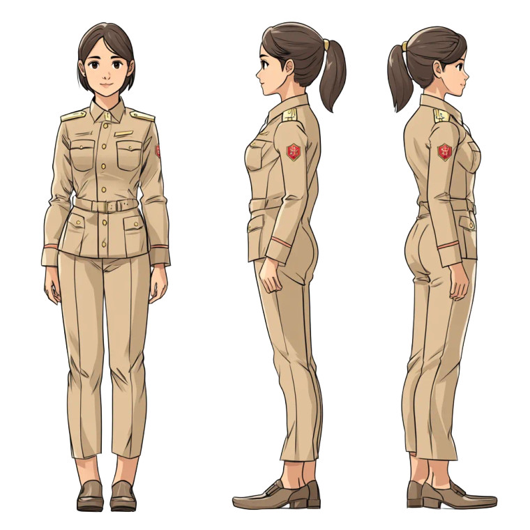 Indonesian Female Official Character Sheet Vinyl Car Decal Sticker – Waterproof & UV-Resistant 4.0"