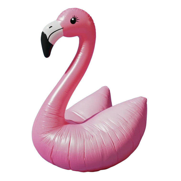 Inflatable Flamingo Vinyl Car Decal Sticker – Waterproof & UV-Resistant 4.0"