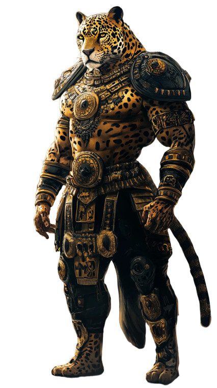 Jaguar Man Hero Aztec Vinyl Car Decal Sticker – Waterproof & UV-Resistant 4.85"