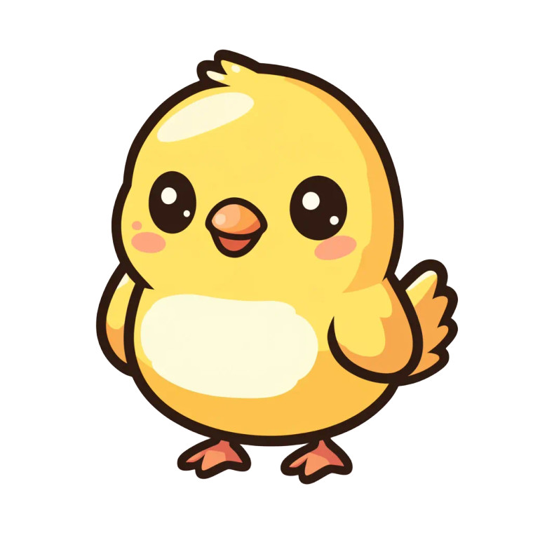 Japanese Kawaii Chick Vinyl Car Decal Sticker – Waterproof & UV-Resistant 4.0"