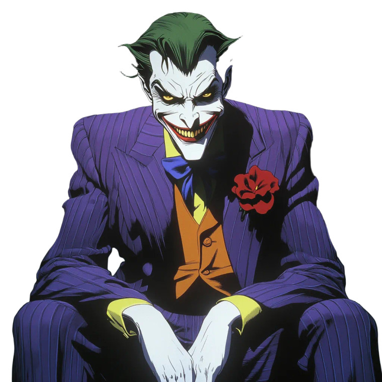 Joker Animated Series Iconic Vinyl Car Decal Sticker – Waterproof & UV-Resistant 4.0"