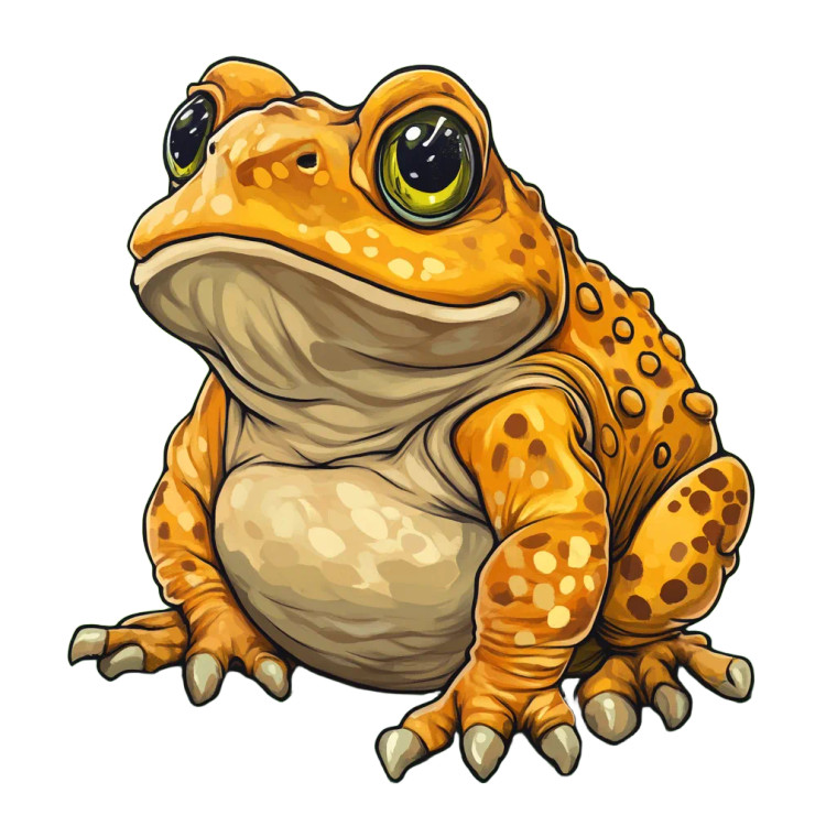 Jolly Toad Cartoon Vinyl Car Decal Sticker – Waterproof & UV-Resistant 4.0"