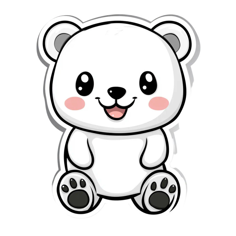 Kawaii Bear Sticker Vinyl Car Decal Sticker – Waterproof & UV-Resistant 4.0"