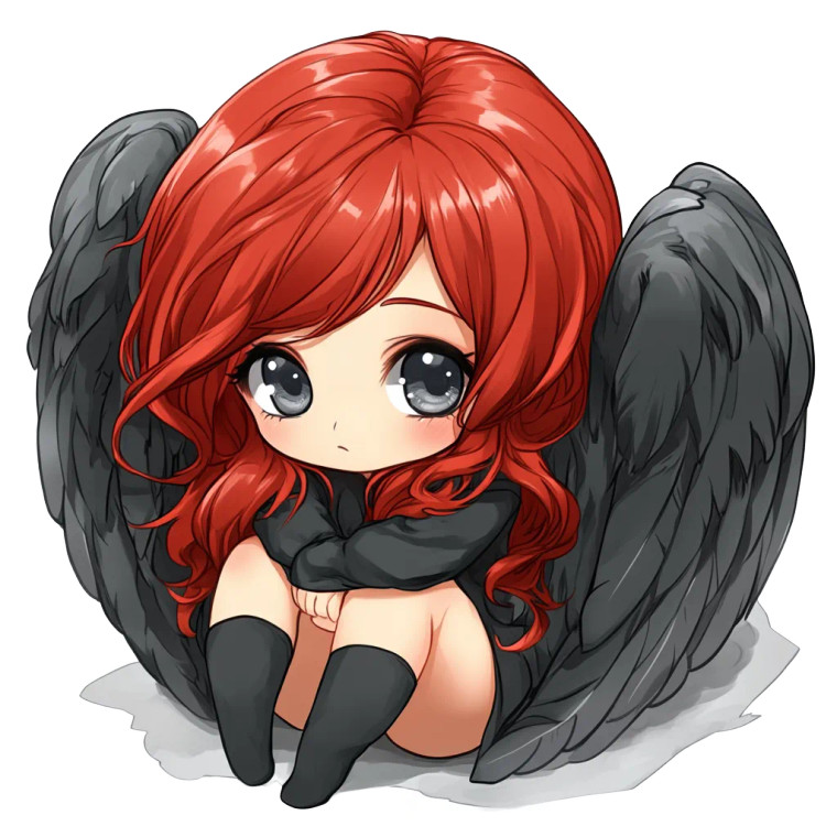 Kawaii Chibi Angel Potato Vinyl Car Decal Sticker – Waterproof & UV-Resistant 4.0"