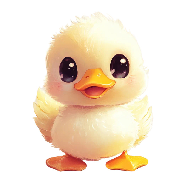 Kawaii Duck Vinyl Car Decal Sticker – Waterproof & UV-Resistant 4.0"