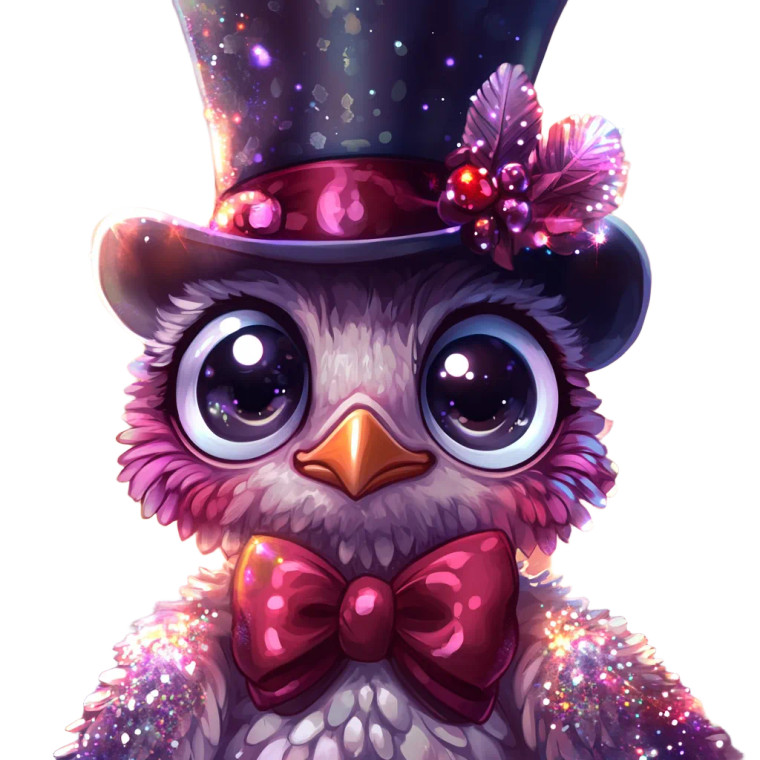 Kawaii Turkey Top Hat Vinyl Car Decal Sticker – Waterproof & UV-Resistant 4.0"