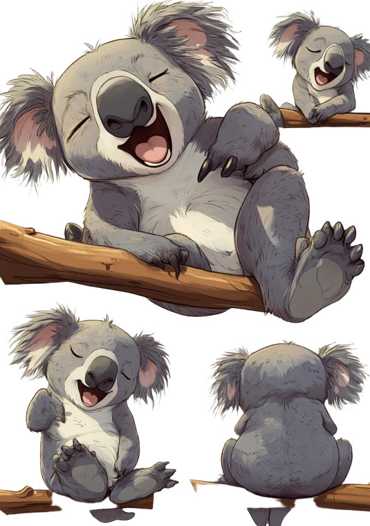 Koala Nft Character Sheet Vinyl Car Decal Sticker – Waterproof & UV-Resistant 4.0"