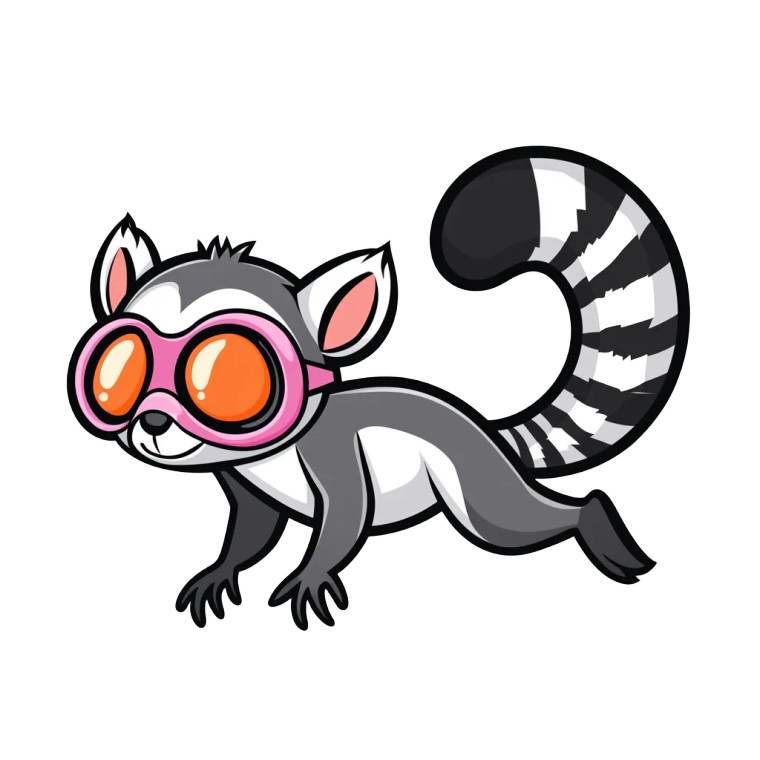 Lemur Snorkeling Icon Vinyl Car Decal Sticker – Waterproof & UV-Resistant 4.0" Lemur Snorkeling Icon Vinyl Car Decal Sticker – Waterproof & UV-Resistant 4.0"