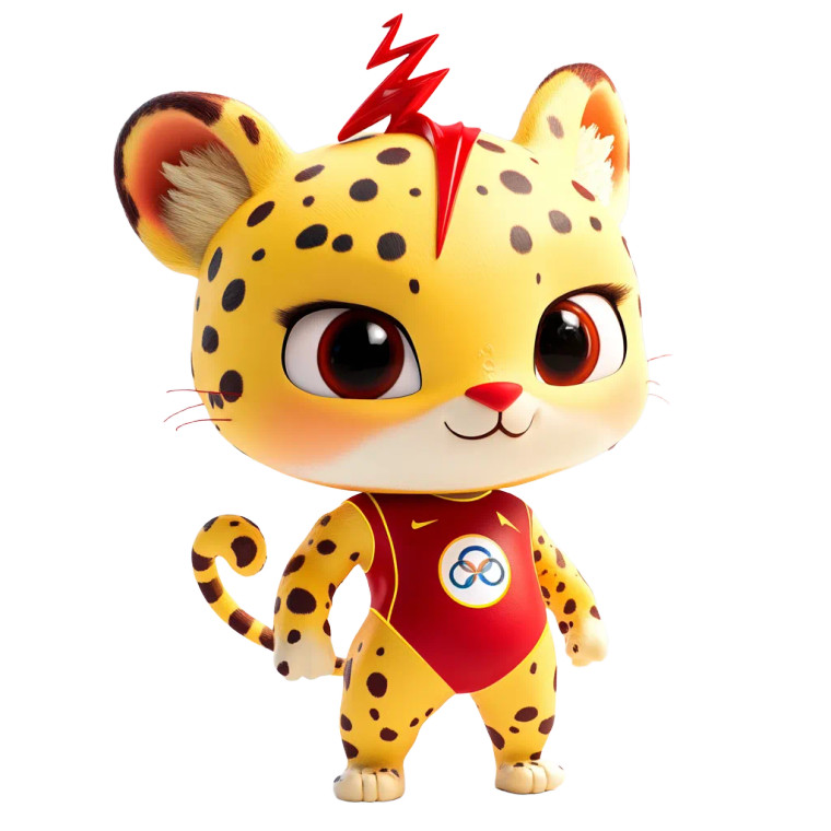 Lightning Leopard Olympic Jersey Vinyl Car Decal Sticker – Waterproof & UV-Resistant 4.0"