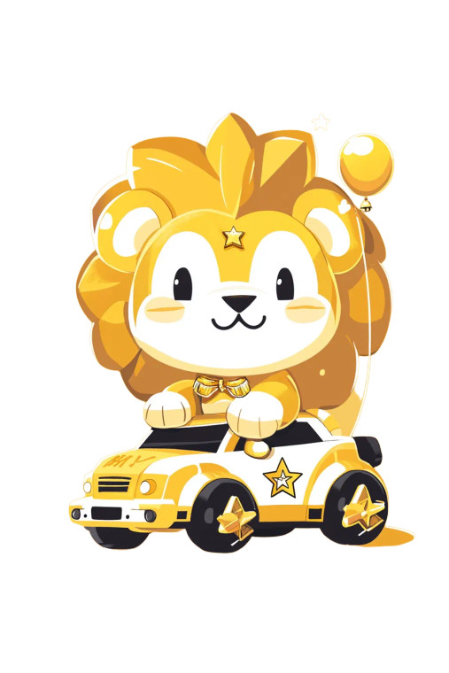 Lion Cub Car Logo Vinyl Car Decal Sticker – Waterproof & UV-Resistant 4.0"