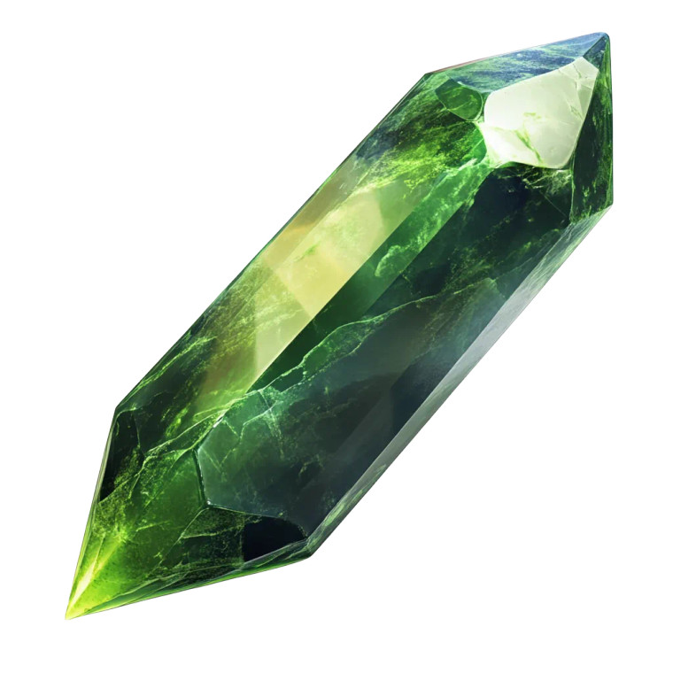 Luminescent Green Gem Crystal Vinyl Car Decal Sticker – Waterproof & UV-Resistant 4.0"