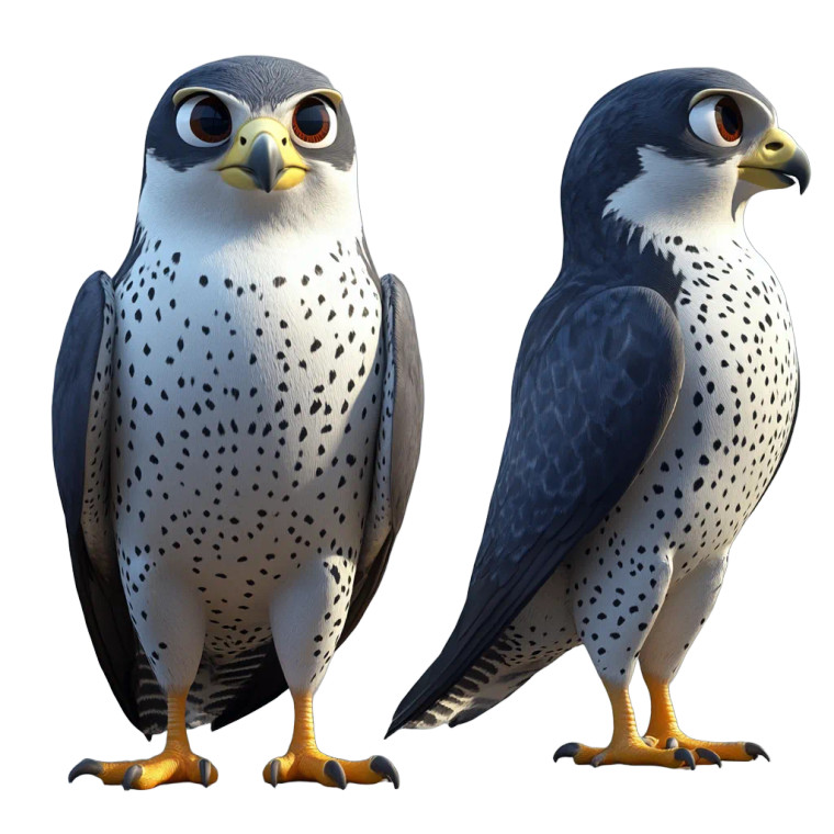 Magical Peregrine Falcon Vinyl Car Decal Sticker – Waterproof & UV-Resistant 4.0"