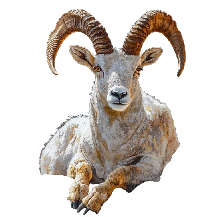 Majestic Ibex Alps Art Vinyl Car Decal Sticker – Waterproof & UV-Resistant 4.0"