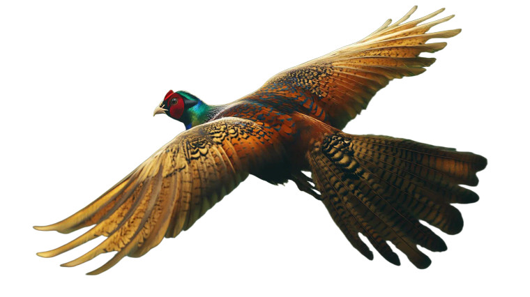 Majestic Pheasant Flying Vinyl Car Decal Sticker – Waterproof & UV-Resistant 7.14"