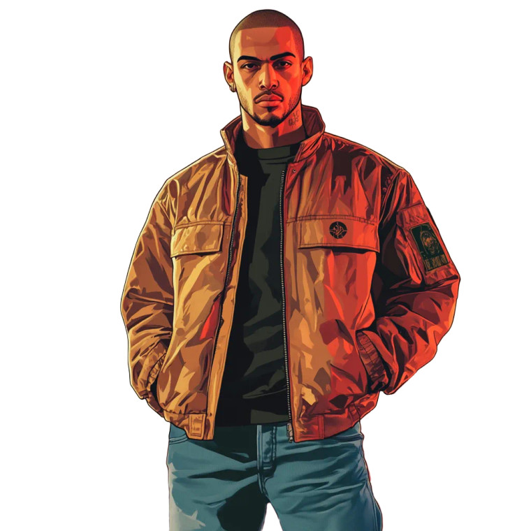 Man Stone Island Gta Vinyl Car Decal Sticker – Waterproof & UV-Resistant 4.0"