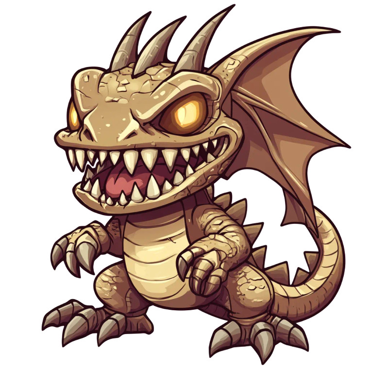 Mischievous Dragon Monster Vinyl Car Decal Sticker – Waterproof & UV-Resistant 4.0"