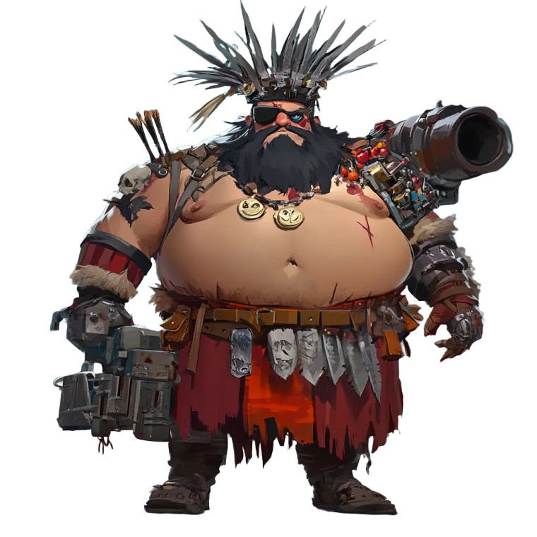 Mongolian Hero Cartoon Vinyl Car Decal Sticker – Waterproof & UV-Resistant 4.0"