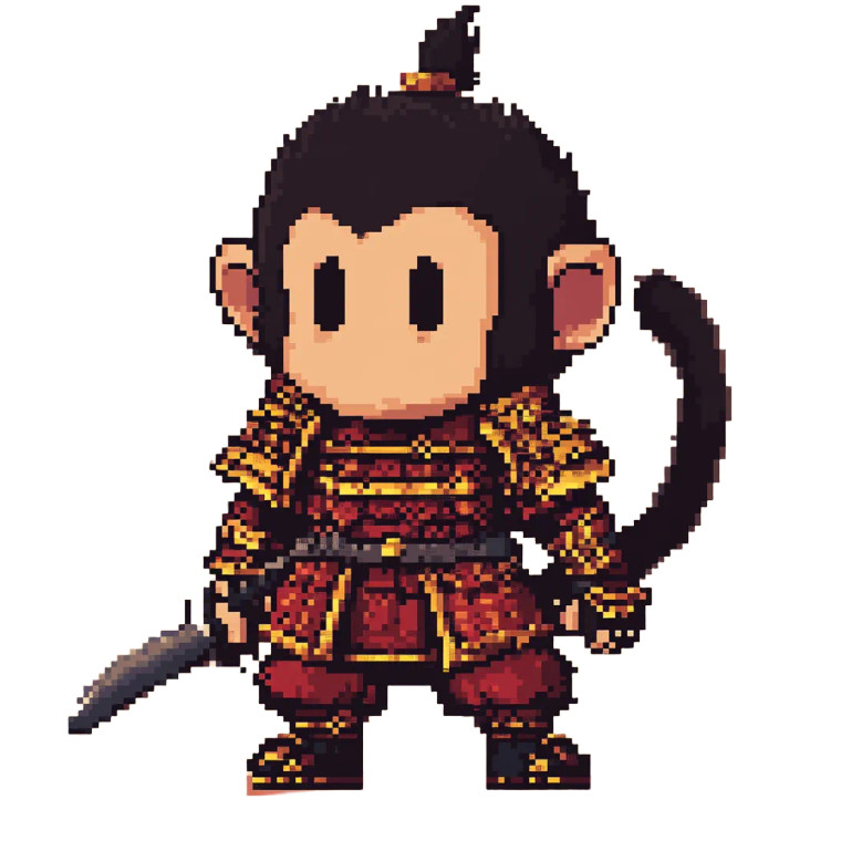 Monkey Avatar Black Wukong Vinyl Car Decal Sticker – Waterproof & UV-Resistant 4.0"