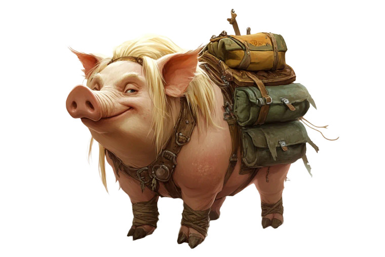 Muscular Cute Pig Saddle Vinyl Car Decal Sticker – Waterproof & UV-Resistant 6.0"