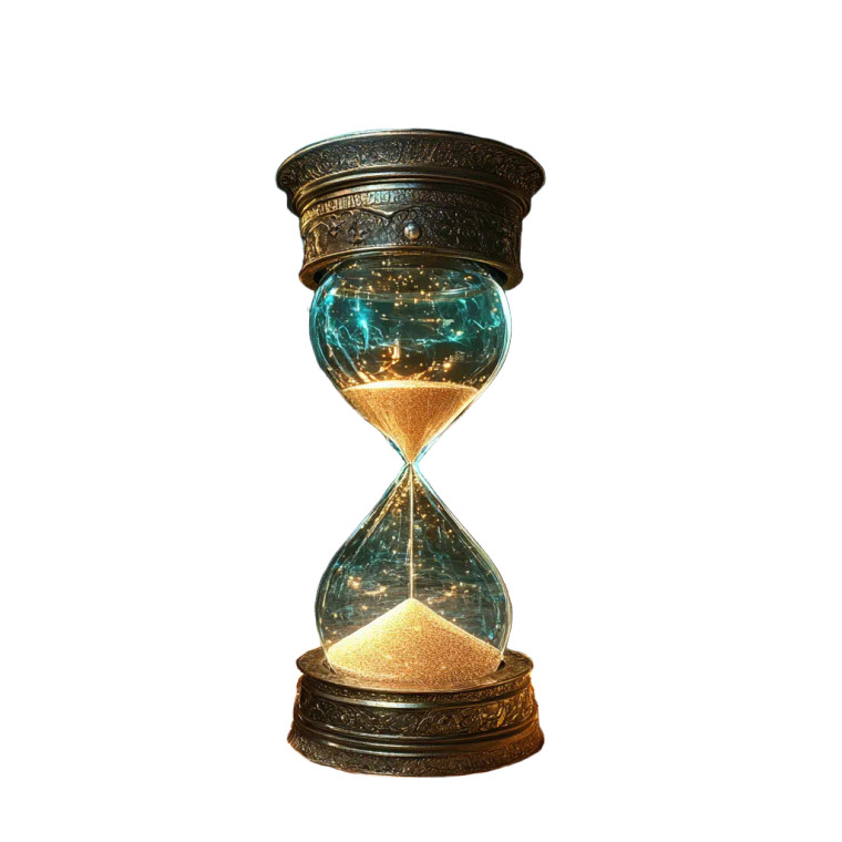 Mystical Hourglass Glowing Sand Vinyl Car Decal Sticker – Waterproof & UV-Resistant 4.0"