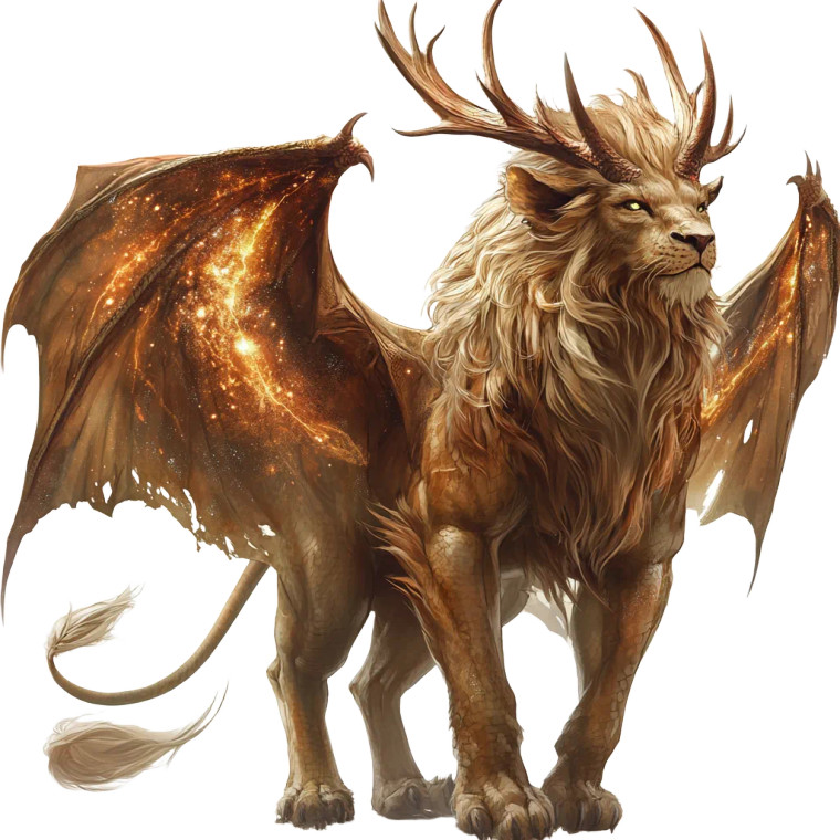 Mythical Lion Elephant Dragon Vinyl Car Decal Sticker – Waterproof & UV-Resistant 4.0"