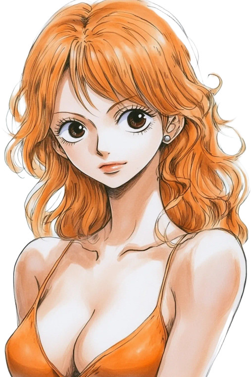 Nami Brown Eyes Telnaes Vinyl Car Decal Sticker – Waterproof & UV-Resistant 4.48"