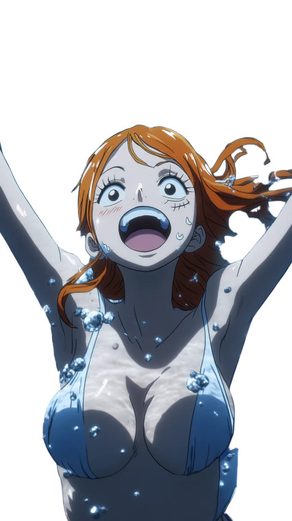 Nami Splashed Candid Vinyl Car Decal Sticker – Waterproof & UV-Resistant 4.0"