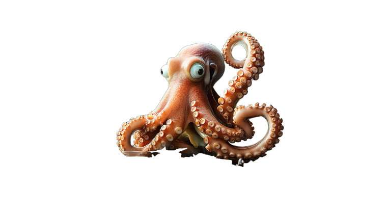 Octopus Cooking Pescatarian Meal Vinyl Car Decal Sticker – Waterproof & UV-Resistant 7.14"