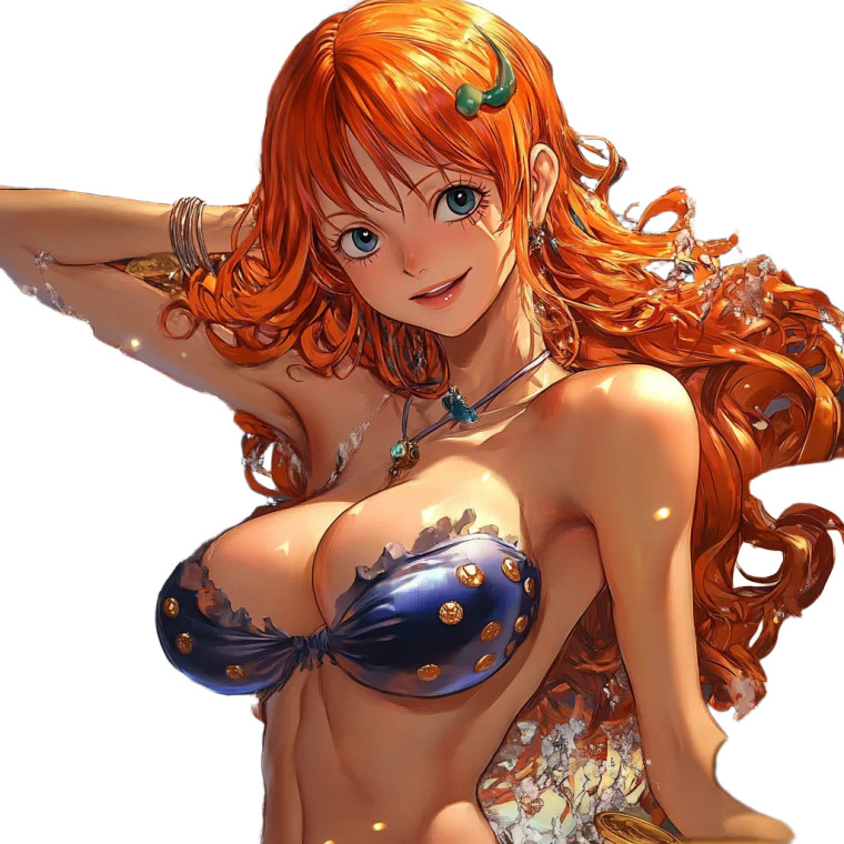 One Piece Nami Treasure Vinyl Car Decal Sticker – Waterproof & UV-Resistant 4.0"