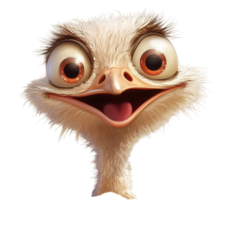 Ostrich Head Sand Vinyl Car Decal Sticker – Waterproof & UV-Resistant 4.0"