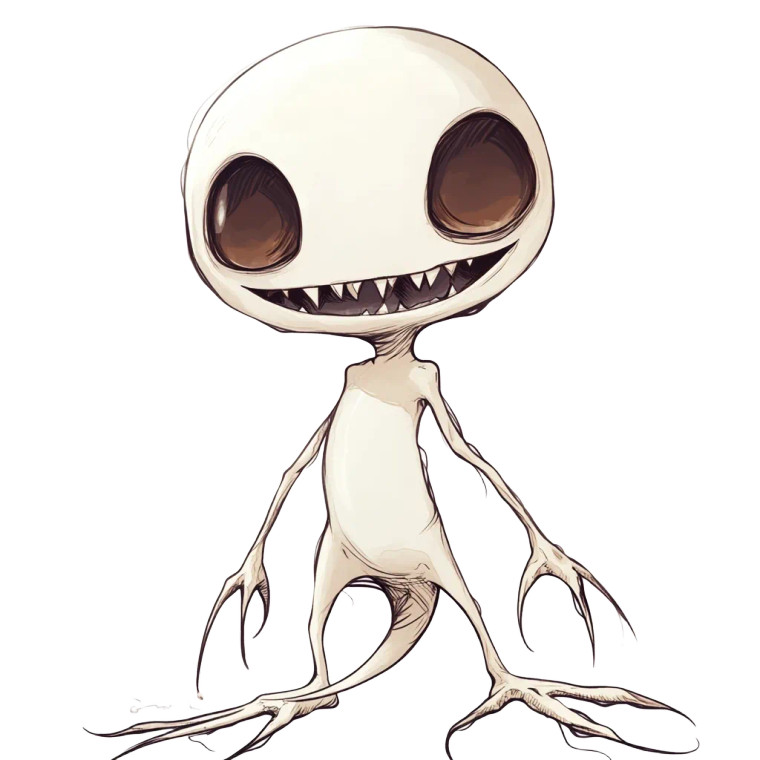 Pale Monster Chibi Vinyl Car Decal Sticker – Waterproof & UV-Resistant 4.0"