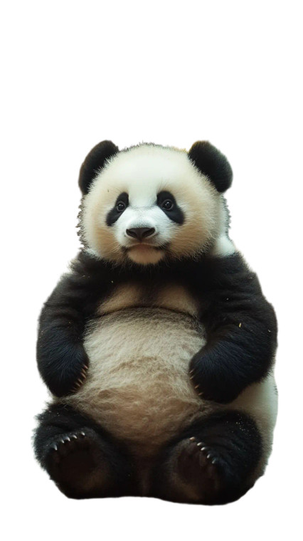 Panda Cub Belly Vinyl Car Decal Sticker – Waterproof & UV-Resistant 4.0"