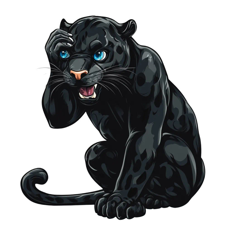 Panther Cartoon Eyes Vector Vinyl Car Decal Sticker – Waterproof & UV-Resistant 4.0"