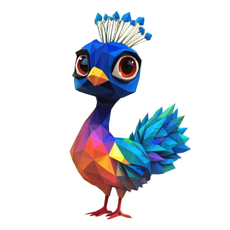 Peacock Business Mascot Vinyl Car Decal Sticker – Waterproof & UV-Resistant 4.0"