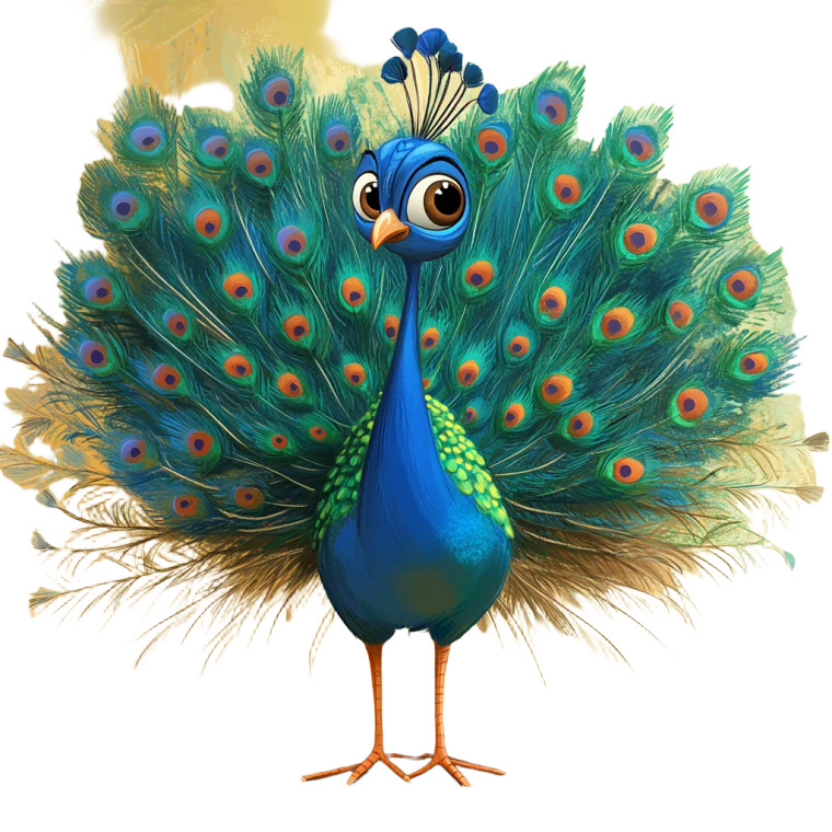 Peacock Cartoon Disney Style Vinyl Car Decal Sticker – Waterproof & UV-Resistant 4.0" Peacock Cartoon Disney Style Vinyl Car Decal Sticker – Waterproof & UV-Resistant 4.0"