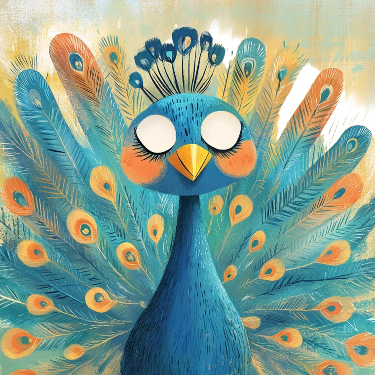 Peacock Dancing Joyfully Vinyl Car Decal Sticker – Waterproof & UV-Resistant 4.0"