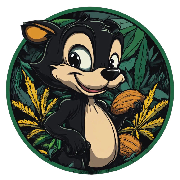 Peanut Butter Skunk Logo Vinyl Car Decal Sticker – Waterproof & UV-Resistant 4.0"