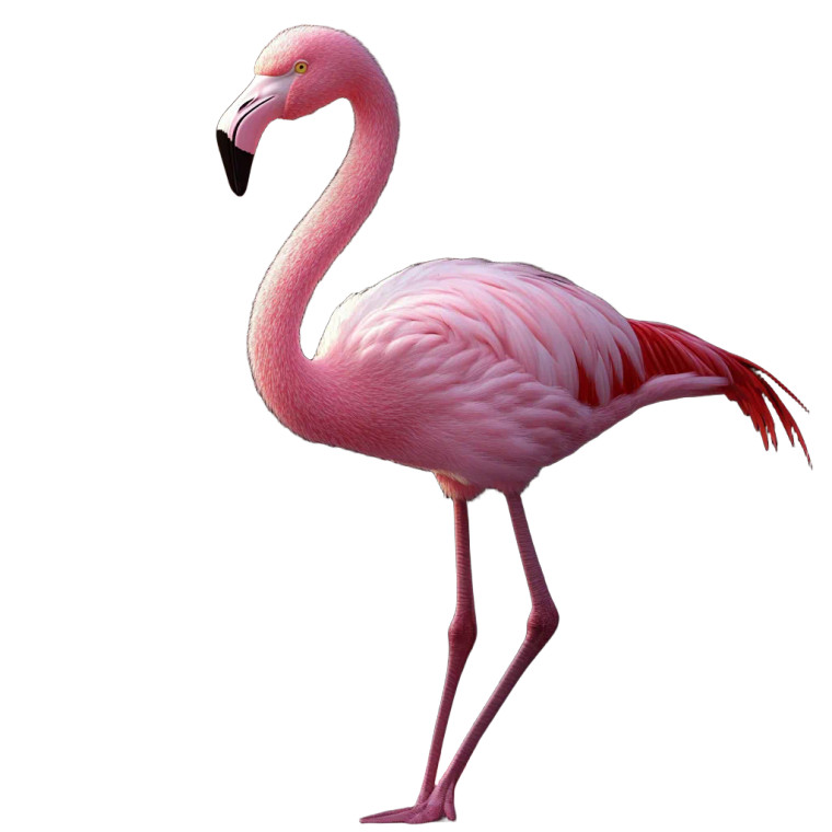 Pink Flamingo Standing Vinyl Car Decal Sticker – Waterproof & UV-Resistant 4.0"
