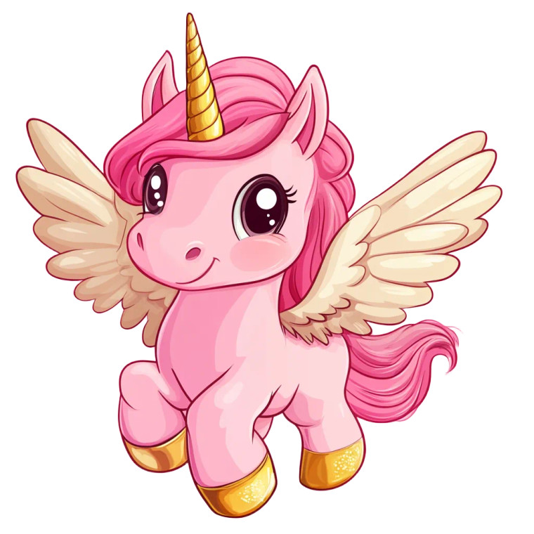 Pink Kawaii Unicorn Wings Vinyl Car Decal Sticker – Waterproof & UV-Resistant 4.0"