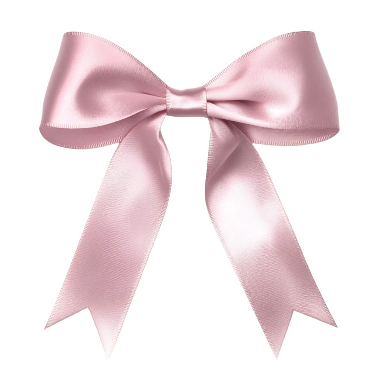 Pink Ribbon Bow Vinyl Car Decal Sticker – Waterproof & UV-Resistant 4.0"