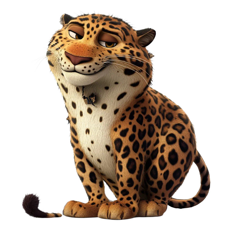 Pixar Leopard Full Body Vinyl Car Decal Sticker – Waterproof & UV-Resistant 4.0"