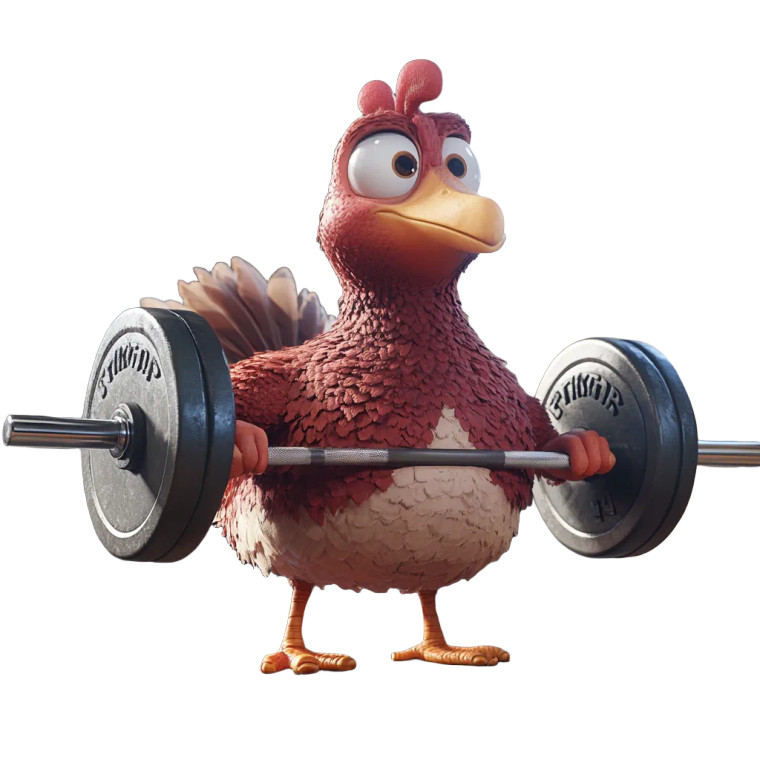 Pixar Turkey Weightlifting Vinyl Car Decal Sticker – Waterproof & UV-Resistant 4.0"