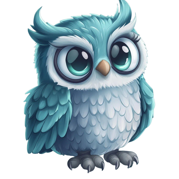 Playful Owl Mascot Vinyl Car Decal Sticker – Waterproof & UV-Resistant 4.0"