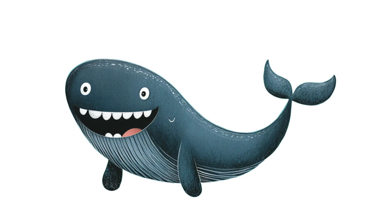 Playful Whale Spout Vinyl Car Decal Sticker – Waterproof & UV-Resistant 7.14"