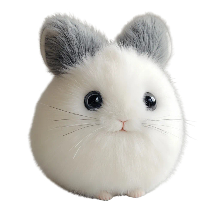 Plush Smart Toy Chinchilla Rabbit Vinyl Car Decal Sticker – Waterproof & UV-Resistant 4.0"