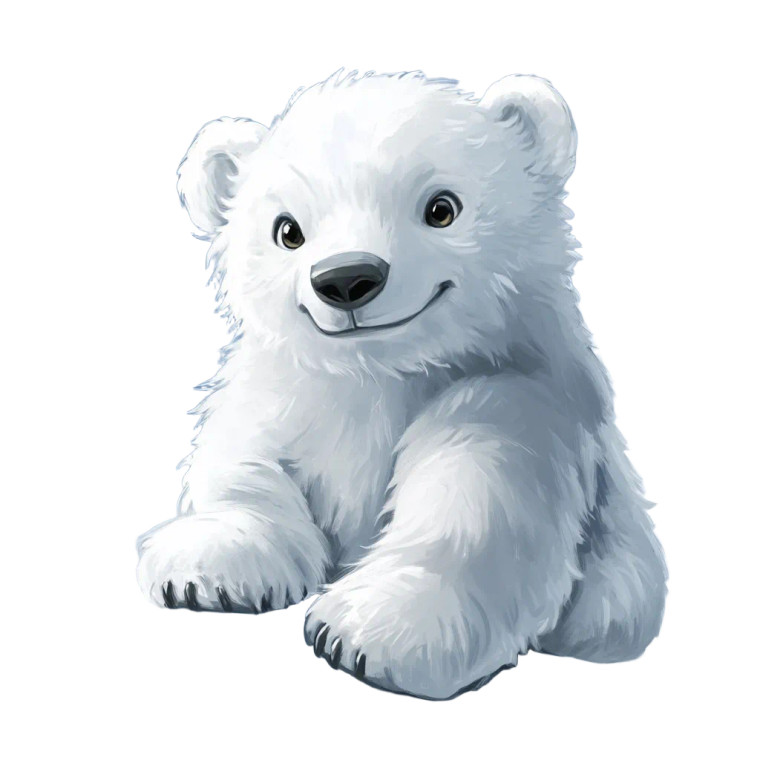 Polar Bear Cartoon Vinyl Car Decal Sticker – Waterproof & UV-Resistant 4.0"